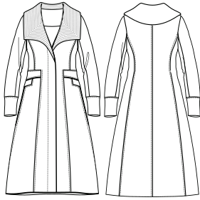 Patron ropa, Fashion sewing pattern, molde confeccion, patronesymoldes.com Coat 7703 LADIES Coats